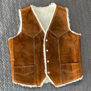 VINTAGE 🏆 Western Suede Sherpa Vest